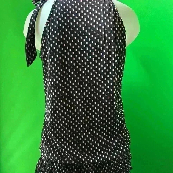 Red, white and navy sleeveless blouse, size medium, ties at neck, patriotic - Picture 4 of 5